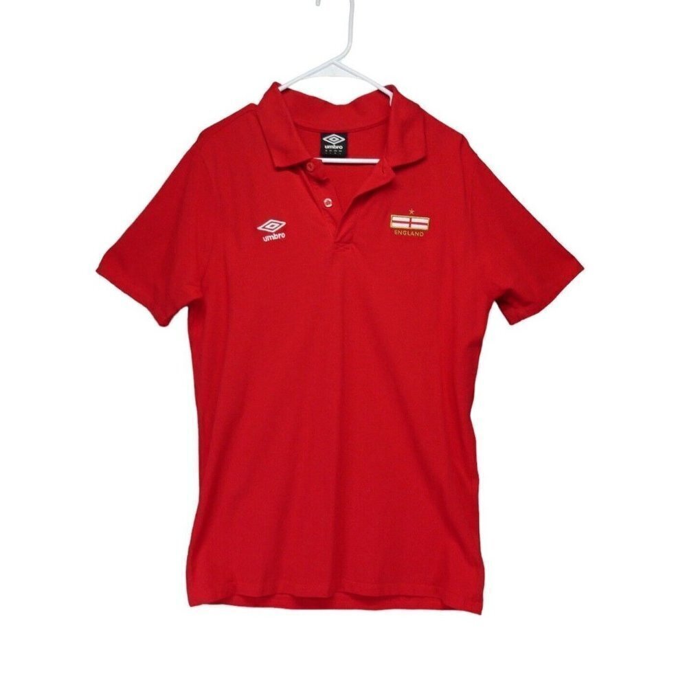 England Team Soccer‎ Football Polo Shirt Training Umbro Original Sz L Logo